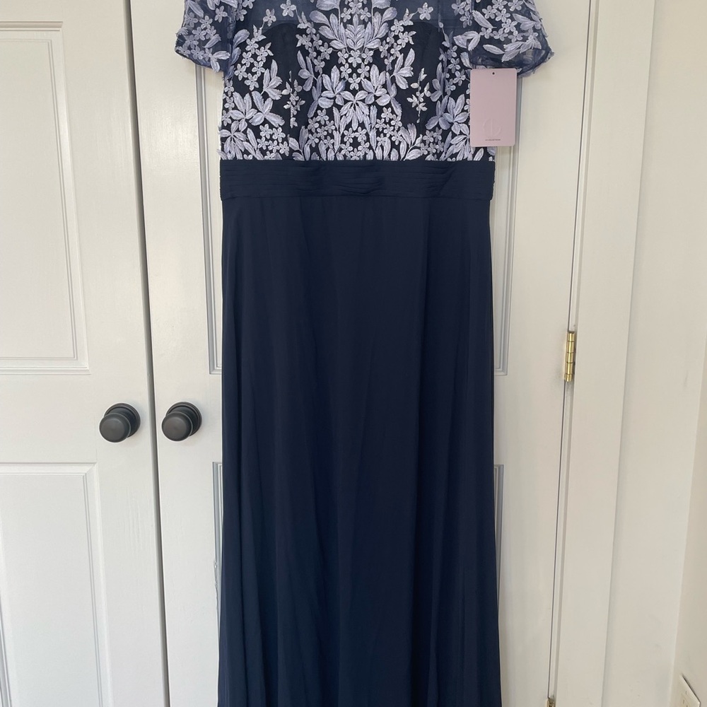 JS Collections Navy and White Floral Dress